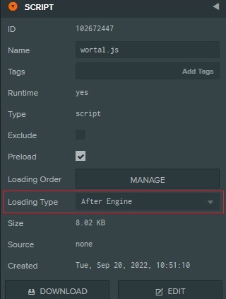 Loading Type Settings